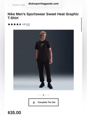 Nike Black Short-Sleeve Sweet Heat Graphic T